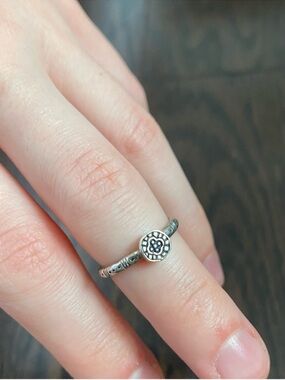 Silpada Sterling 925 Silver Stackable Belle Fleur Circle Ring Size 6